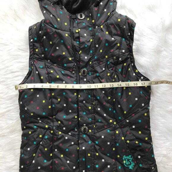 Women's Burton DryRide Black Printed Insulated Vest - Small - Picture 8 of 11